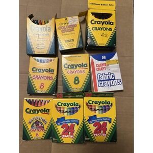 Vintage Crayola Crayon Lot – 10‎ Boxes – 1970s-2025 Discontinued Colors
